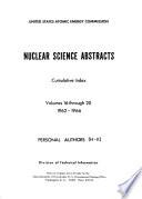 Nuclear Science Abstracts