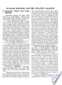 Nuclear Weapons and the Atlantic Alliance