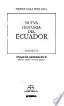 Nueva historia del Ecuador: Ensayos generales