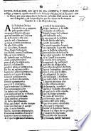 Nueva relacion, en que se da cuenta, y declara el castigo, y muerte, que se executò en la Villa de Chiclana de la Frontera con vn Moro ... Sucediò â 21. de Mayo de 1723. [In verse.]