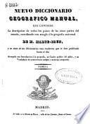 Nuevo diccionario geográfico manual: A-HIS