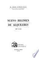 Nuevo régimen de alquileres