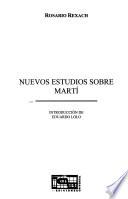 Nuevos estudios sobre Martí