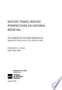 Nuevos temas, nuevas perspectivas en historia medieval