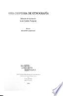 Obra dispersa de etnografía