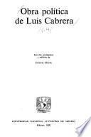 Obra política de Luis Cabrera