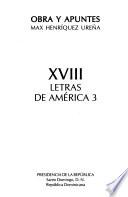 Obra y apuntes: Letras de América (3 pts.)