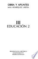 Obra y apuntes: pt. 2. Educación