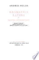 Obras completas de Andrés Bello: Gramática latina