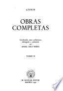 Obras completas [de] Azorín [pseud.]