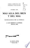 Obras completas de Federico Nietzsche: Mas alla del bien y del mal