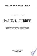 Obras completas de González-Prada: Pájina libres. Edición definitiva