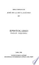 Obras completas de José de la Riva-Agüero: Epistolario, Dalloz - Ezquerra