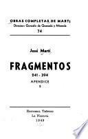 Obras completas de Martí: Fragmentos