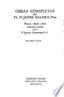 Obras completas del Dr. D. Jaime Balmes