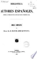 Obras completas del Excmo. Sr. D. Manuel Jose Quintana