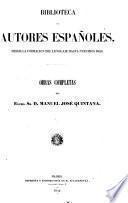 Obras completas del excmo. sr. d. Manuel José Quintana