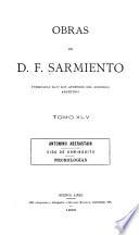 Obras de D. F. Sarmiento: Antonio Aberastain. Vida de Dominguito. Necrologás. 1900