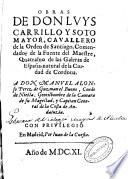 Obras de don Luys Carrillo y Sotomayor ...