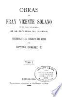 Obras de Fray Vicente Solano de la Orden de Menores en la República del Ecuador