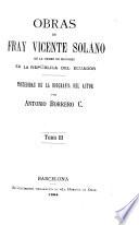 Obras de Fray Vicente Solano de la Orden de Menores en la República del Ecuador