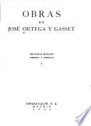 Obras de José Ortega y Gasset