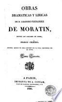 Obras dramaticas y liricas de D. Leandro Fernandez de Moratin, entre los Arcades de Roma, Inarco Celenio