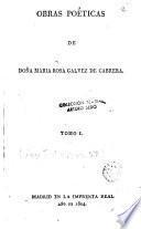 Obras Poeticas de Maria Rosa Galvez de Cabrera