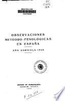 Observaciones meteoro-fenológicas en España
