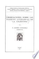 Observaciones sobre las fuentes literarias de La Celestina,