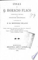 Odas de Q. Horacio Flaco;