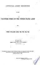 Official Army Register of the Volunteer Force of the United States Army for the Years 1861, '62, '63, '64, '65 ...: New York and New Jersey