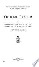 Official Register of the Officers and Employees in the Civil Service of the Philippine Islands