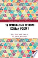 On Translating Modern Korean Poetry