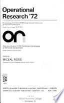 Operational Research '72