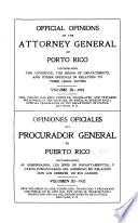 Opiniones del Secretario de Justicia de Puerto Rico