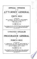 Opinions of the Attorney General of Puerto Rico