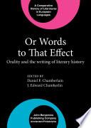 Or Words to That Effect