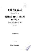 Ordenanzas expedidas por la Asamblea del Departamento del Cauca