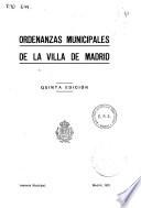 Ordenanzas municipales de la Villa de Madrid