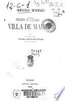 Ordenanzas municipales de la Villa de Madrid