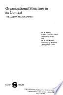 Organizational Structure in Its Context