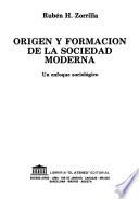 Origen y formación de la sociedad moderna
