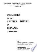 Orígenes de la crítica social en España (1800-1856)
