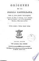 Origenes de la poesia Castellana