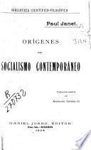 Orígenes del socialismo contemporáneo