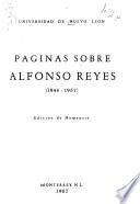 Páginas sobre Alfonso Reyes: 1946-1957