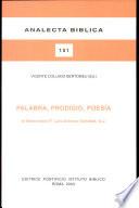 Palabra, prodigio, poesı́a