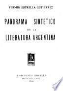 Panorama sintético de la literatura argentina