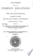 Papers Relating to the Foreign Relations of the United States, Transmitted to Congress, with the Annual Message of the President, December 1, 1873